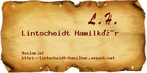 Lintscheidt Hamilkár névjegykártya